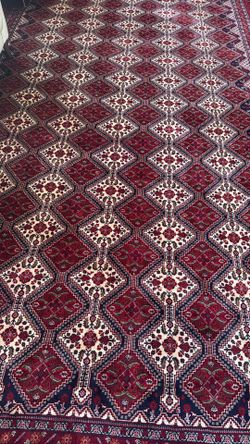 15m Palace Runner - Antique Afghan Turkmen Yousufi - Hand-Knotted Red Tribal Wool