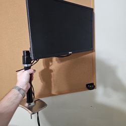 Dell Monitor With Ergotron Desk Mount Swing Arm