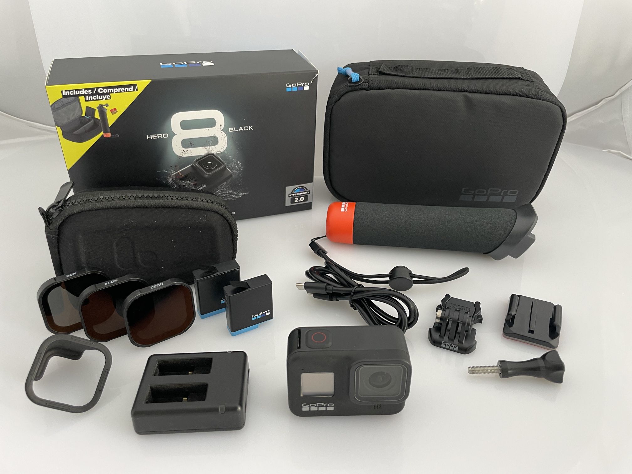 COMPLETE GoPro Hero 8 Black Package - Like New!