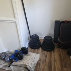 Various Types Of Weight And Bench