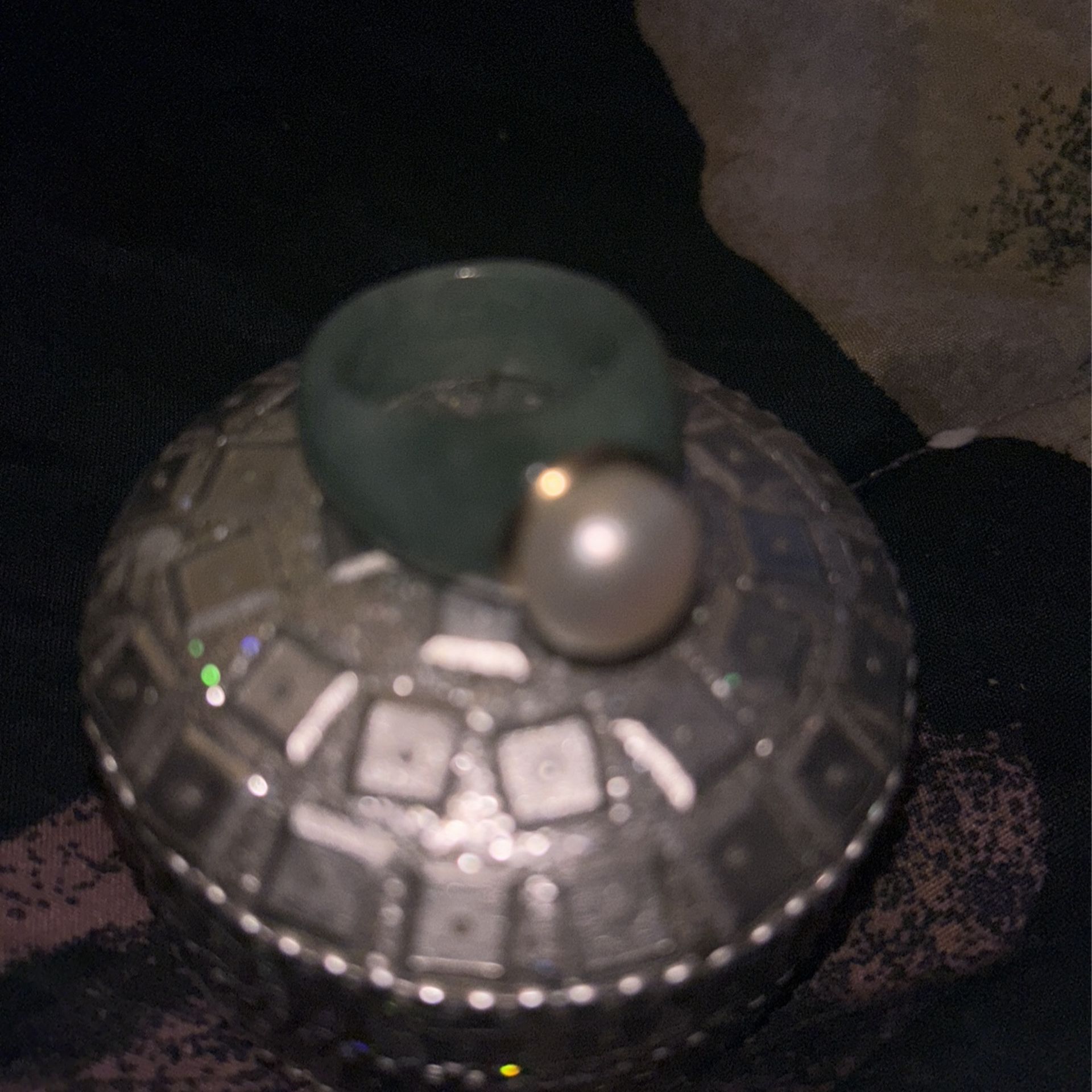 Size 7 Pearl Jade Ring