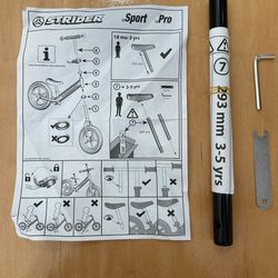 Strider Bike 293mm Seat Tube XL
