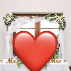 Wedding or Event Arch with Tulle and Flowers