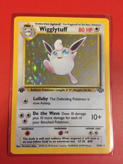 Pokemon 1st edition card wigglytuff