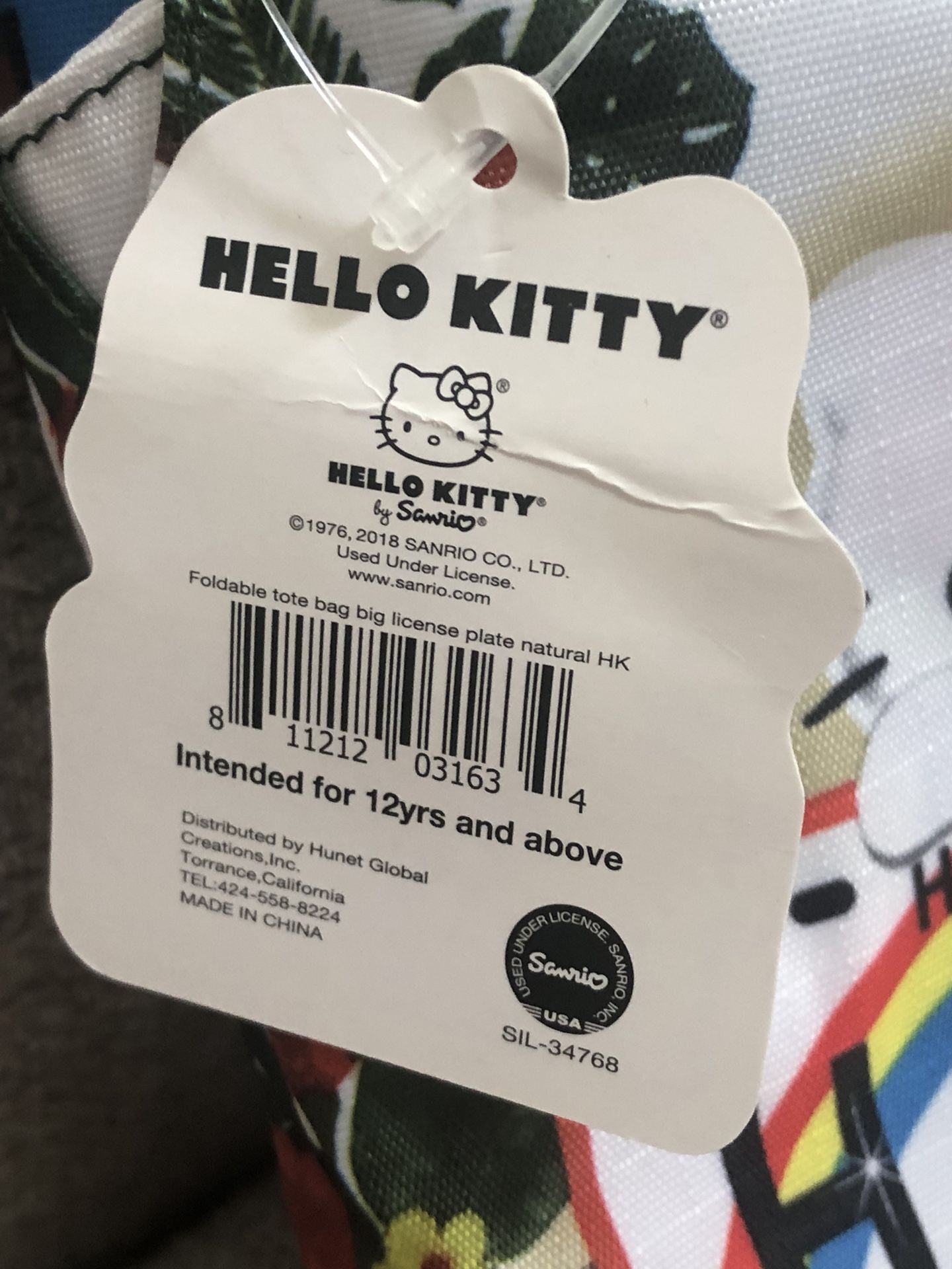 Hello Kitty® Reusable Bag: License - Natural