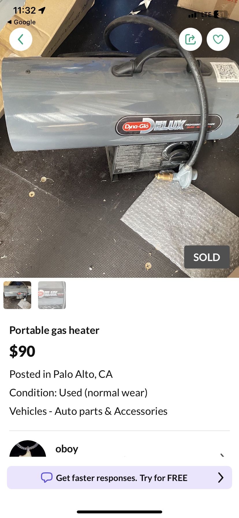 Portable Gas Heater