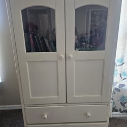 Cabinet Armoire Off White Shabby