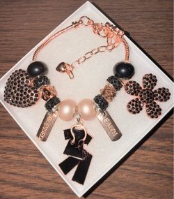 Rose Gold Nurse Charm Bracelet