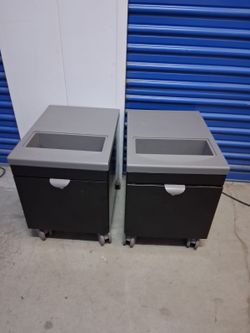 $60 each Mobile Pedestal Filing Cabinets on Wheels