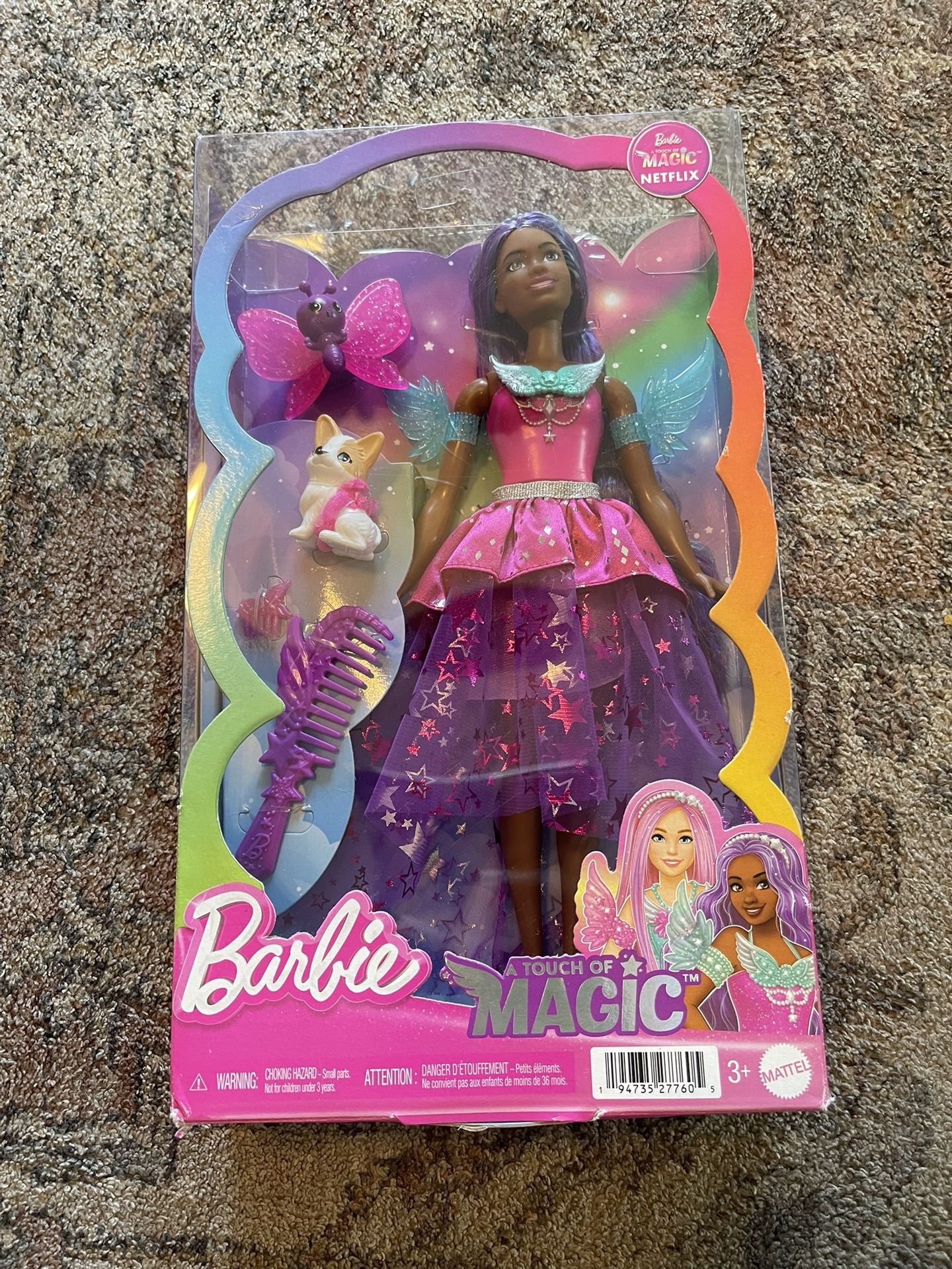 Barbie Touch of Magic doll Brooklyn with accessories. Suitable for ages 3+.