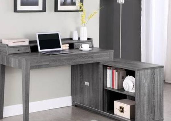 Modern L-Shaped Desk with Power Outlet ONLY $350!