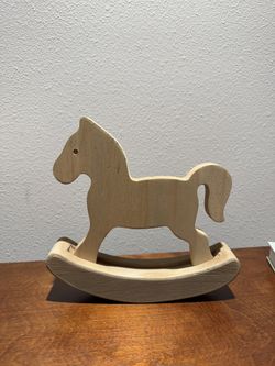 Wooden Rocking Horse Decor