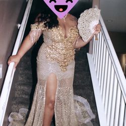 Gold prom dress 
