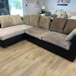 Free Suede Sofa Sectional 