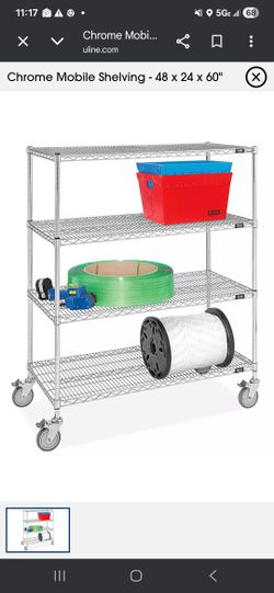 Mobile Shelving 48 x 24 x 60''