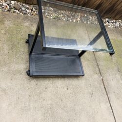 Rolling GLass Table