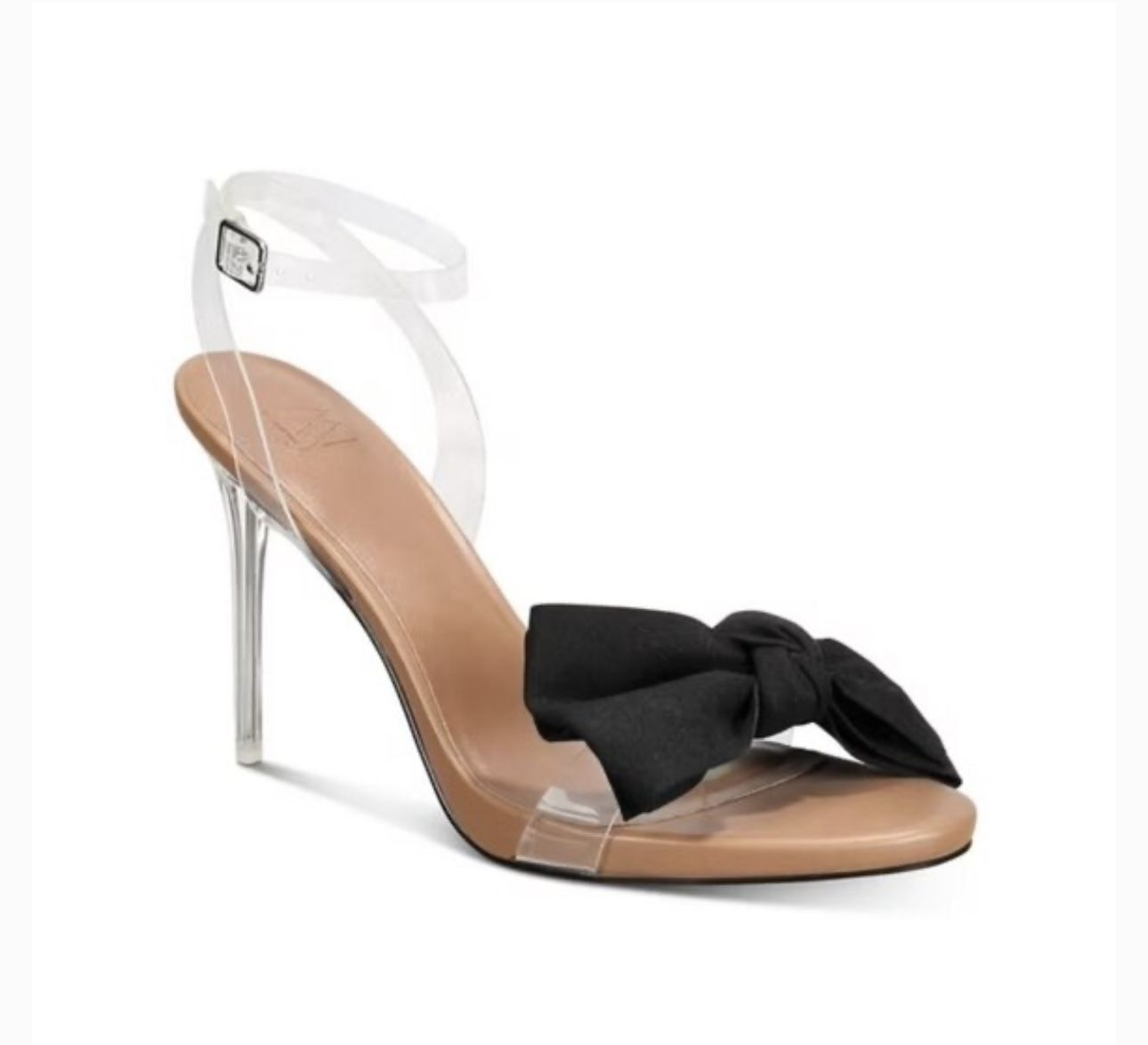 NEW AAJ by Aminah Yahira, Size 7.5, Women's Heels with Black Bow and Lucite Heel