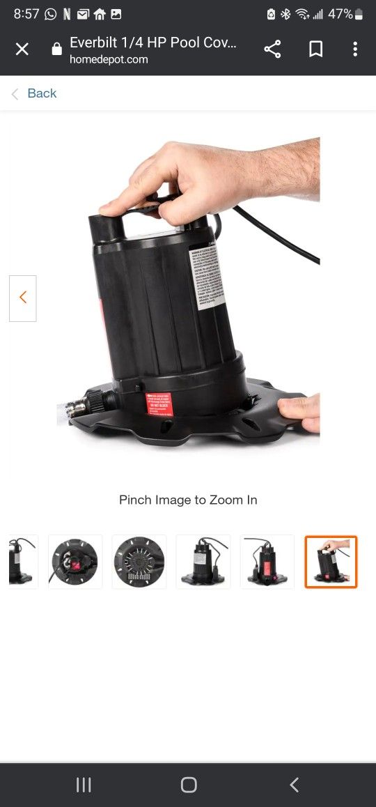 Everbilt1/4 HP Pool Cover Pump