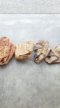 Vintage baseball gloves