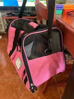 Pink Soft-Sided Pet Carrier Bag