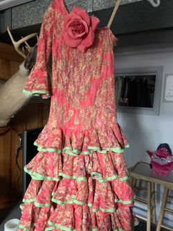 Girls flamingo long dresses brand new condition