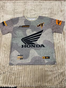 Vintage Honda JT Racing Motocross Tee Size Medium/ Camo/ New Without Tags
