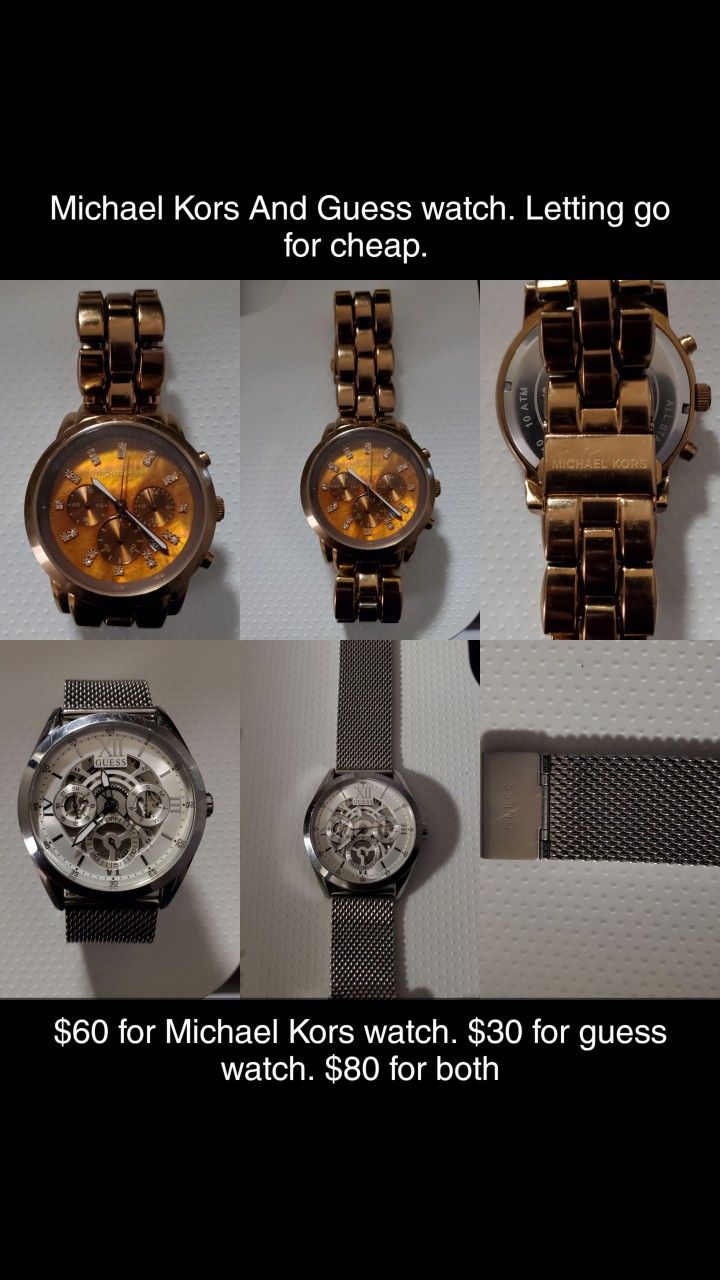 Michael Kors Watch And Guess Watch For Sale