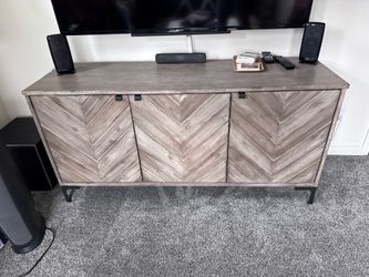 Herringbone TV console