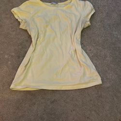 Women’s Light Yellow Fitted Tee- Size Small