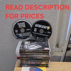PS3 Games, Firm Price, Great Condition, Read Description For Details
