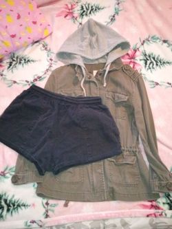 jacket and shorts
