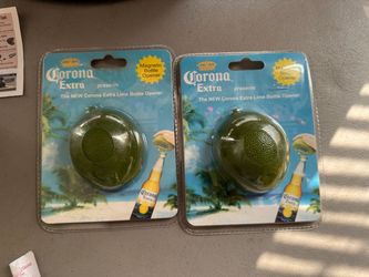 NEW! Pair Of Corona Extra Lime Shape Vintage Magnetic Bottle Opener
