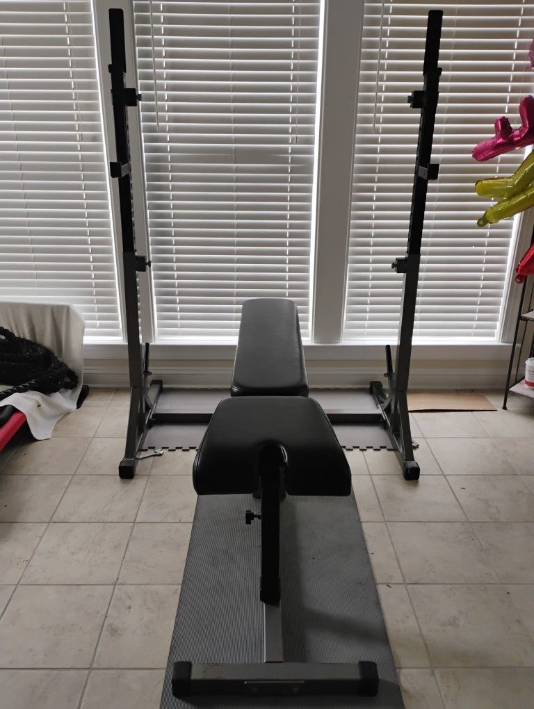 Squat And Bench Press Rack With Bench