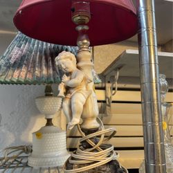 Vintage Cherub Lamp