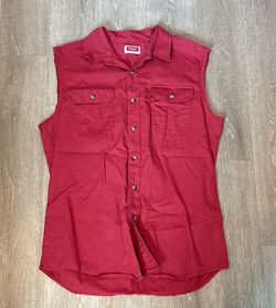 Mens Large Wrangler Cutoff Shirt