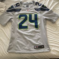Men’s Wolf Gray Marshawn Lynch Jersey Size Small