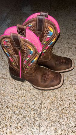 Little girls Ariat quick draw western cowboy boots size 10.5