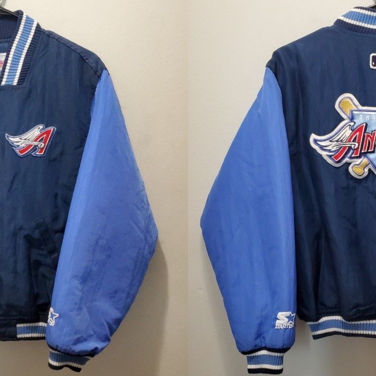 90's Anaheim Angels Starter Satin MLB Jacket Youth Size Large