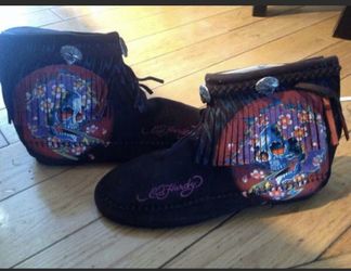 Ed Hardy moccasin boots