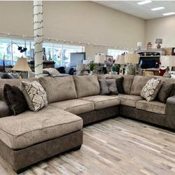 Abalone Chocolate RAF or LAF Sectional / couch /Living room set