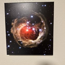 Hubble Image Canvas Print: Light Echo Dust Around Super Giant!