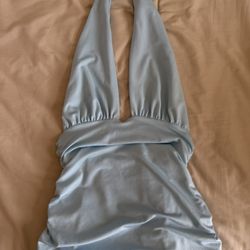 Blue Halter Dress 
