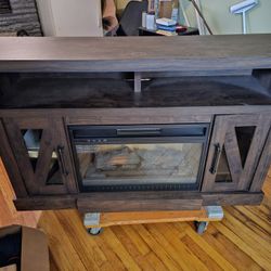 54" Entertainment Center W Fireplace Heater