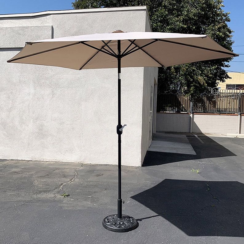 BRAND NEW $60 Patio Umbrella Set (10 FT Umbrella and 26lbs Weight Base) Tilt Crank, Outdoor Garden Market