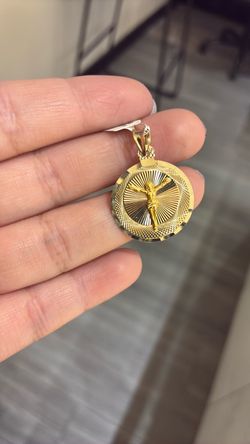14 k gold medalla de Cristo