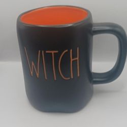 Rae Dunn Artisan Collection by Magenta "Witch" MugBlack/Orange Inside