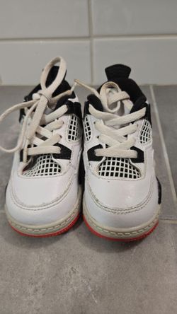 Jordan 4 Retro Flight Nostalgia Pale Citron TD BQ7670-116 Baby/Toddler Size 4C