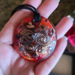 RED MURANO GLASS PENDANT 
