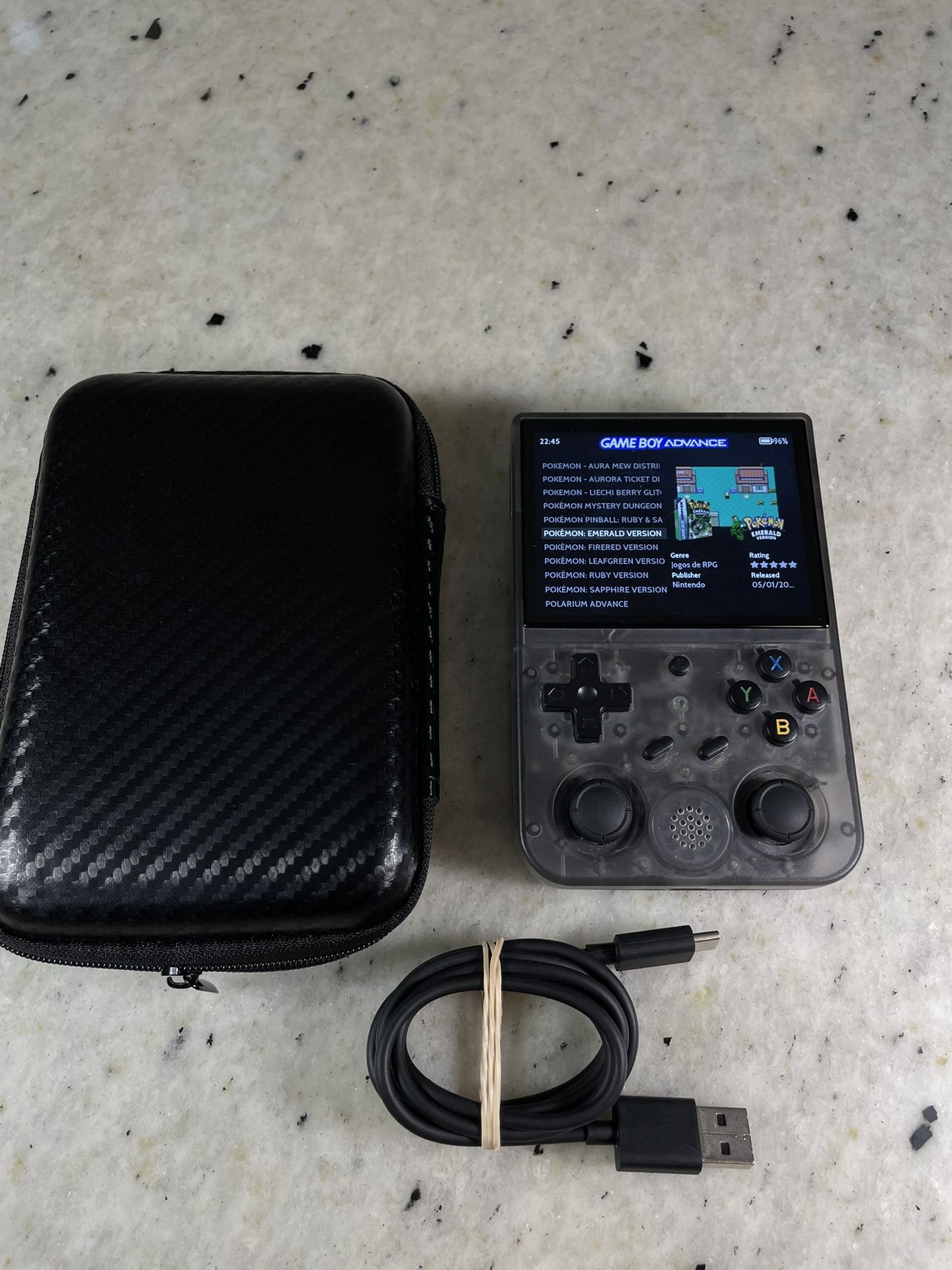 Portable Retro Handheld Console with Case & Charger – Tested & Working