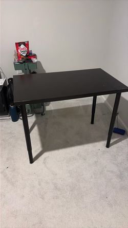 Black IKEA Linnmon desk
